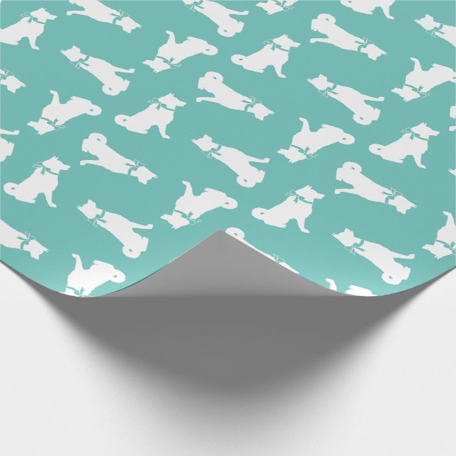 Papier Cadeau Chien Akita Puppy (Coin)