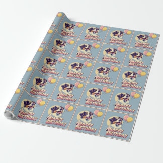 Papier Cadeau Chien berger australien coloré
