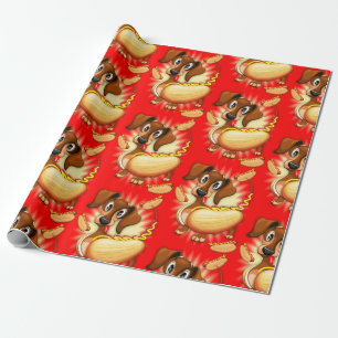 Papier Cadeau Chien chaud Dachshund