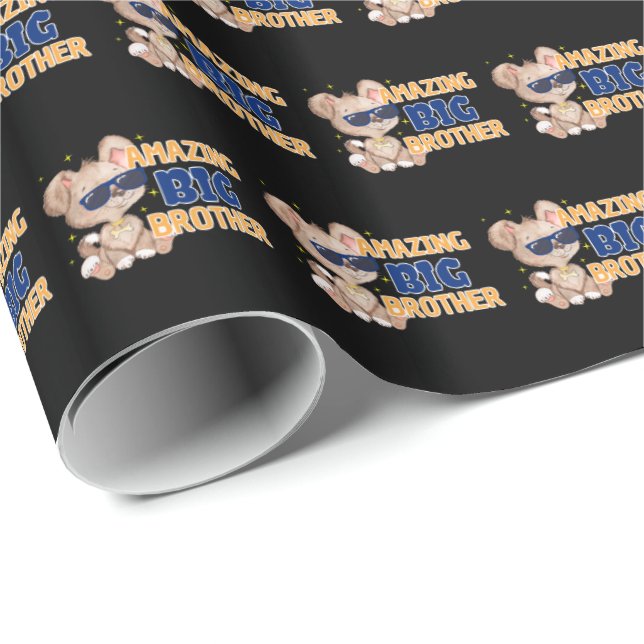 Papier Cadeau Chien Cool Extraordinaire Big Brother (Coin rond)