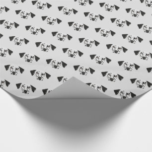 Papier Cadeau Chien dalmate tacheté noir