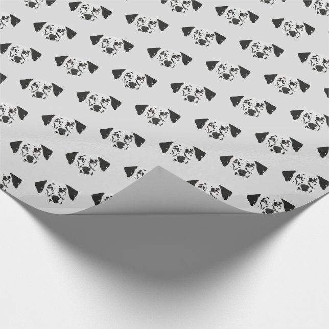 Papier Cadeau Chien dalmate tacheté noir (Coin)