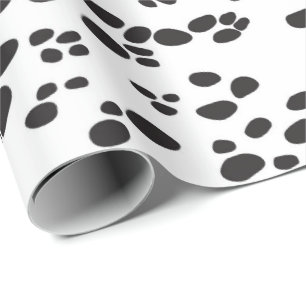 Papier Cadeau CHIEN dalmatien   blanc et arrière
