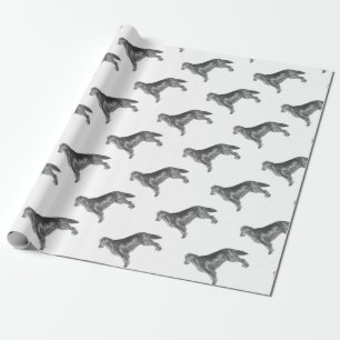 Papier Cadeau Chien d'arrêt enduit plat