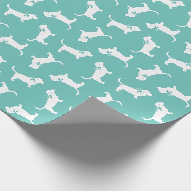 Papier Cadeau Chien de Basset Hound Puppy (Coin)