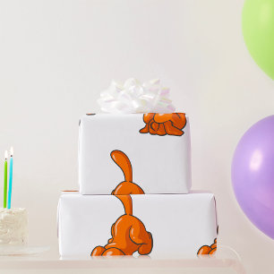 Papier Cadeau Chien de chasse orange