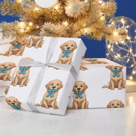 Papier Cadeau Chien De Jour Pi Avec Symbole Pi | Joyeuse Journée