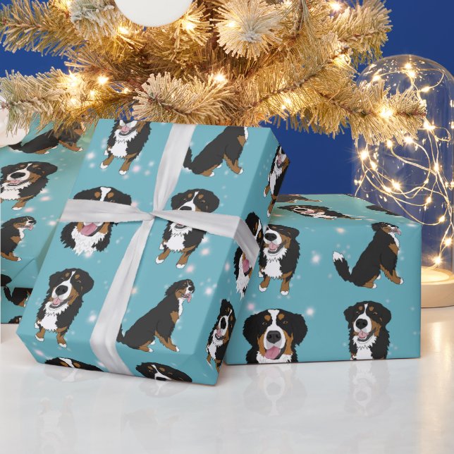 Papier Cadeau Chien de montagne bernois (Vacances)