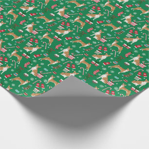 Papier Cadeau Chien de Noël de Basenji