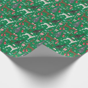 Papier Cadeau Chien de Noël grec italien