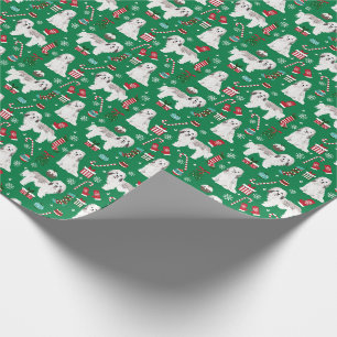 Papier Cadeau Chien de Noël havanais