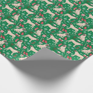 Papier Cadeau Chien de Noël Mastiff