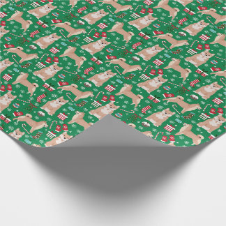 Papier Cadeau Chien de Noël Shiba Inu