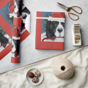 Papier Cadeau Chien de Terre-Neuve