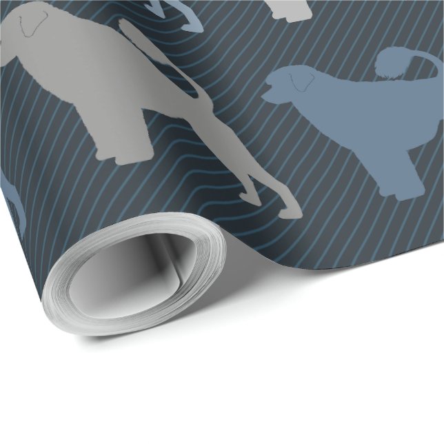 Papier Cadeau Chien d'eau portugais (Coin rond)