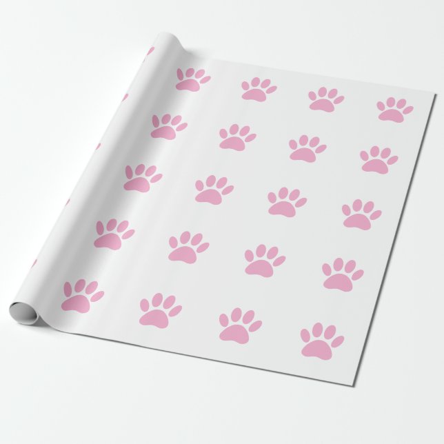 Papier Cadeau Chien Empreinte de patte Art (Déroulé)