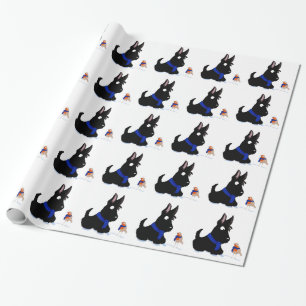 Papier Cadeau Chien et Robin de Scottie