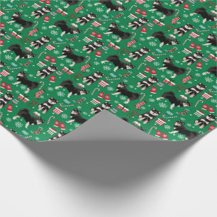 Papier Cadeau Chien finlandais de noël de Lapphund