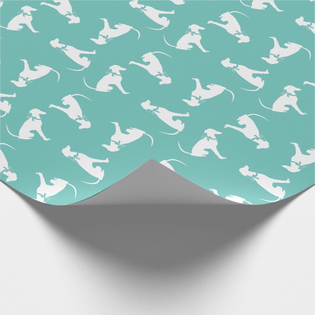 Papier Cadeau Chien Greyhound Chig Puppy (Coin)