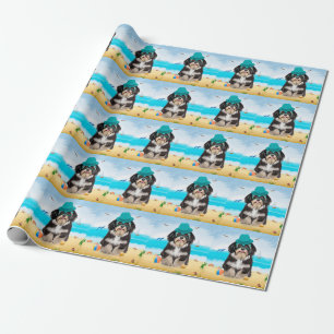 Papier Cadeau Chien Havanais sur la plage