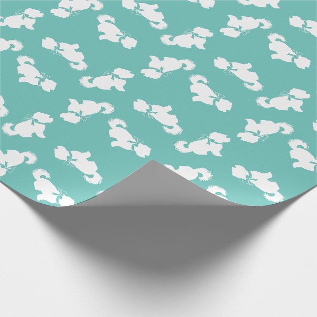Papier Cadeau Chien maltais chiot (Coin)