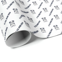 Chien-taureau français avec le nom Wrapping Papier
