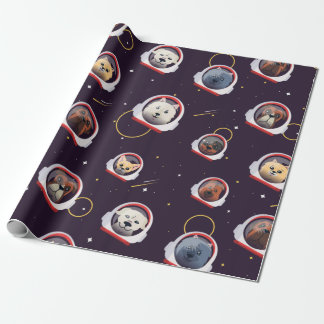 Papier Cadeau Chiens astronautes