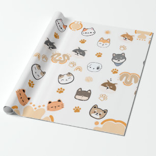 PAPIER CADEAU CHIENS COUPÉS