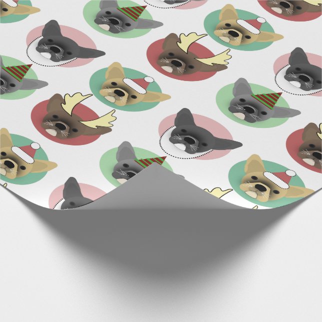 Papier Cadeau Chiens de Noël (Coin)