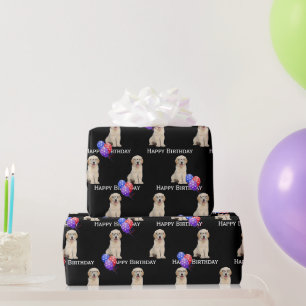 Papier Cadeau Chiens de race Golden Retriever pour anniversaire 