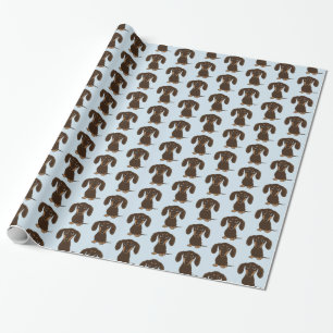Papier Cadeau Chiens mignons de saucisse du motif   de teckel de