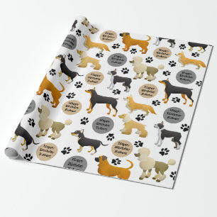 Papier Cadeau Chiens personnalisés