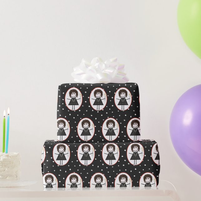 Papier Cadeau Chiffre Anniversaire Fille En Basket (Cadeaux de fête)