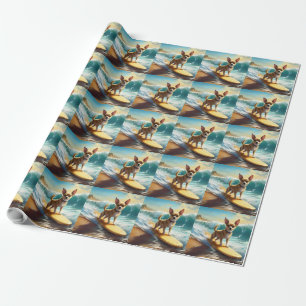 Papier Cadeau Chihuahua Beach Surf Peinture