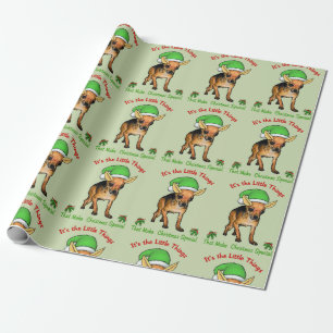 Papier Cadeau Chihuahua Père Noël Noël