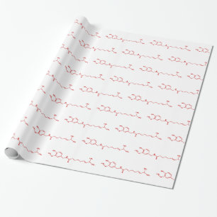 Papier Cadeau Chili Capsaicin Formule chimique moléculaire