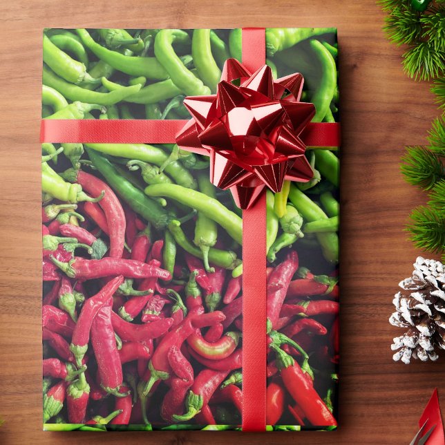 Papier Cadeau Chili Red and Green Southwest Flaving (Créateur téléchargé)