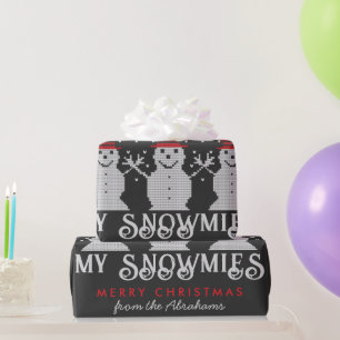 Papier Cadeau Chillin' With My Snowmies Vilain Sweat de Noël