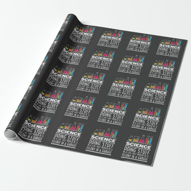 Papier Cadeau Chimie scientifique amusante T Chemise pour Nerds (Déroulé)