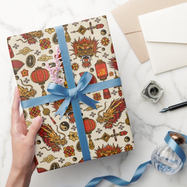 Papier Cadeau Chinese New Year  (Cadeaux)