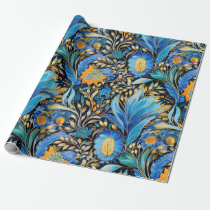 Papier Cadeau Chinoiserie Oiseaux Exotiques Motif Botanique (3)
