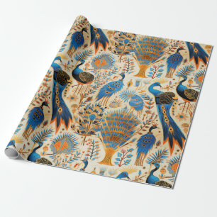 Papier Cadeau Chinoiserie Oiseaux Exotiques Motif Botanique (8)
