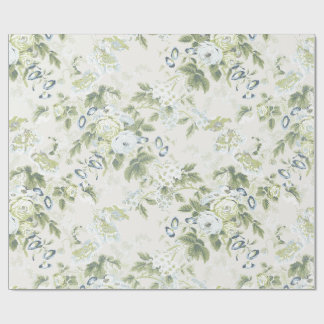 Papier Cadeau Chintz Grande Échelle Rose de Savoie