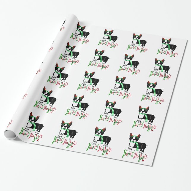Papier Cadeau Chiot de renne de vacances (Déroulé)