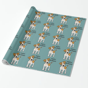 Papier Cadeau Chiot drôle de Jack Russell Terrier