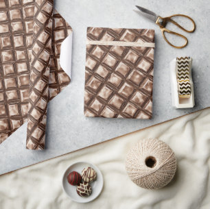 Papier Cadeau Chocolat Barre de Bonbons Anniversaire