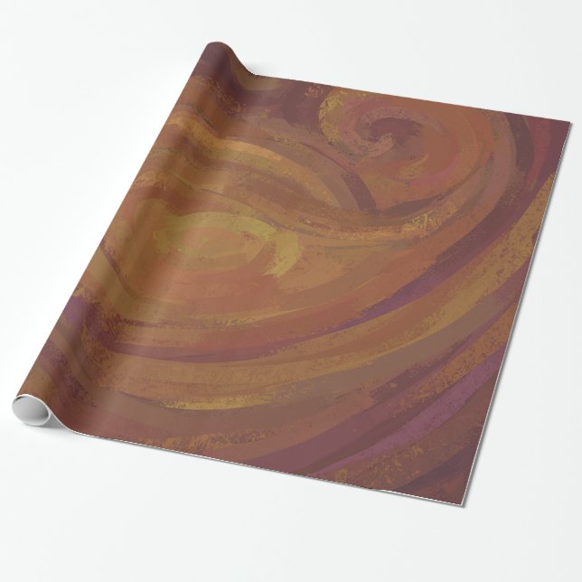 Papier Cadeau Chocolat Carmel Swirl (Déroulé)