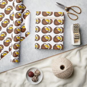Papier Cadeau Chocolat Crème Pâques Panier Bonbons Oeufs