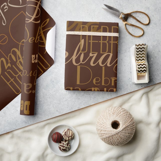 Papier Cadeau Chocolat Motif des noms (Artisanat)