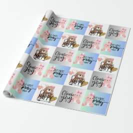 Papier Cadeau Choisissez Joy, Choisissez Happy, Mais Papier Gris